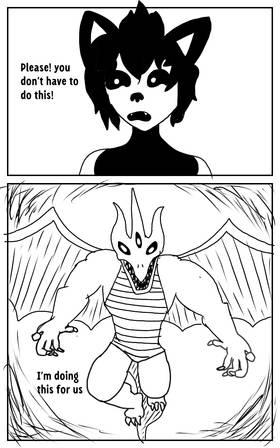 Cat girl vs Dragon