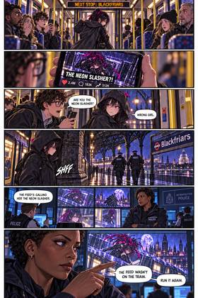Read     NEON SLASHER: KUNOICHI OF NEON LONDON  1 Page 8 in English