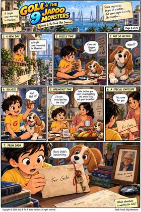 Read Golu & the 9 Jadoo Monsters!  1 Page 1 in English