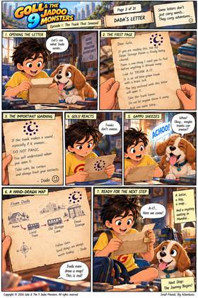 Read Golu & the 9 Jadoo Monsters!  1 Page 2 in English