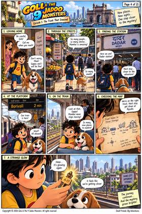 Read Golu & the 9 Jadoo Monsters!  1 Page 4 in English