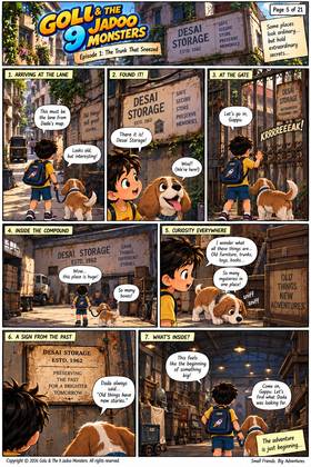 Read Golu & the 9 Jadoo Monsters!  1 Page 5 in English
