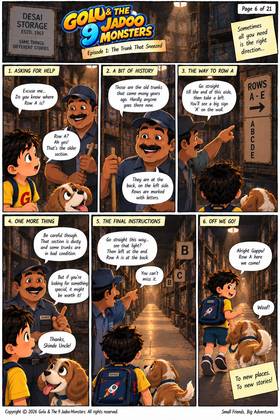 Read Golu & the 9 Jadoo Monsters!  1 Page 6 in English