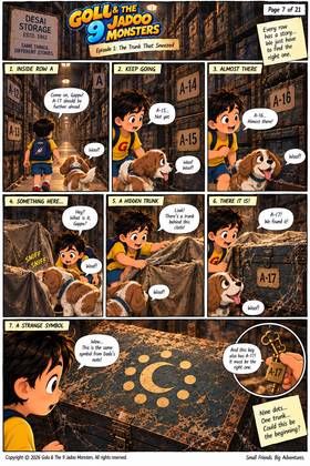 Read Golu & the 9 Jadoo Monsters!  1 Page 7 in English