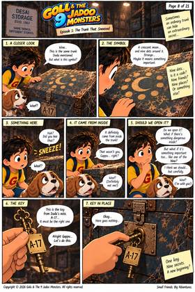 Read Golu & the 9 Jadoo Monsters!  1 Page 8 in English