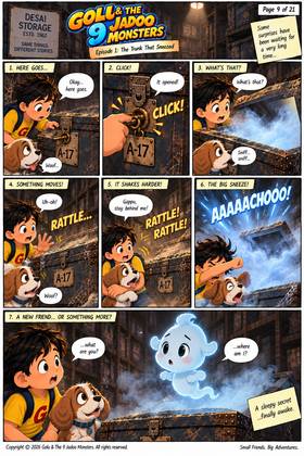 Read Golu & the 9 Jadoo Monsters!  1 Page 9 in English