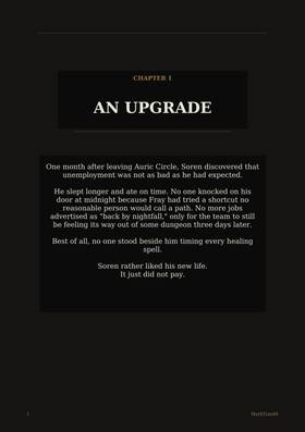 Chapter 1 - An Upgrade