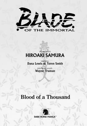 Read Blade Of The Immortal  1 Page 4 in English
