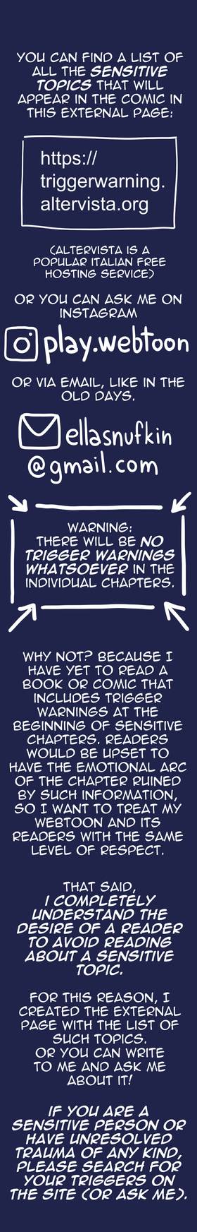 Trigger Warnings - Skip if you don’t care!