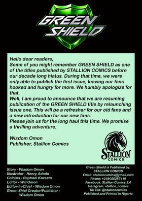 Read GREEN SHIELD #1  1 Page 2 in English