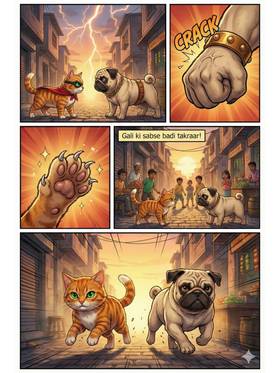 Read Bahadur billi vs khukhar pug  1 Page 4 in English