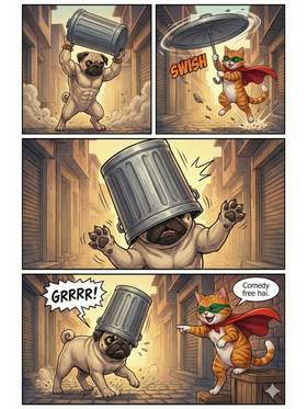 Read Bahadur billi vs khukhar pug  1 Page 6 in English