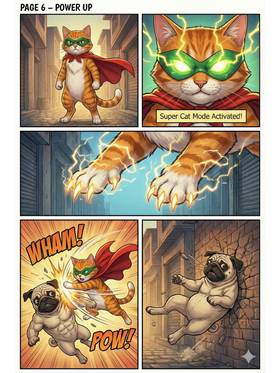 Read Bahadur billi vs khukhar pug  1 Page 7 in English