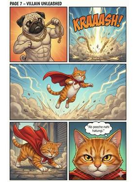 Read Bahadur billi vs khukhar pug  1 Page 8 in English