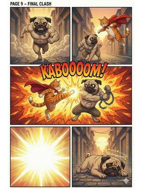 Read Bahadur billi vs khukhar pug  1 Page 10 in English