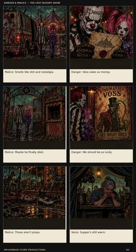 Read danger and malice the last bloody show  1 Page 3 in English