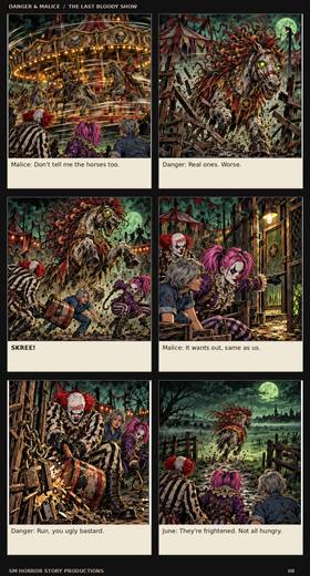 Read danger and malice the last bloody show  1 Page 9 in English