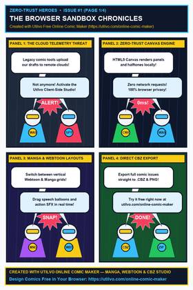 Issue #1: The Browser Sandbox Chronicles (https://utilvo.com/online-comic-maker)