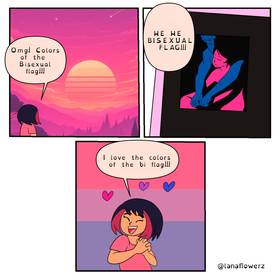 I love the colors of the bisexual flag
