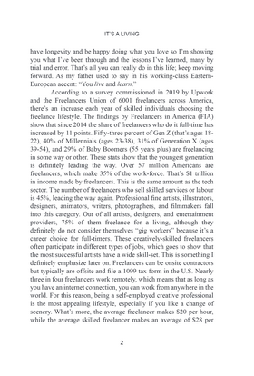 Read IT'S A LIVING: Surviving as a Freelancer in the 21st Century  2 Page 3 in English