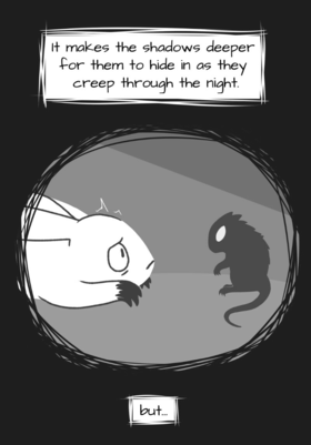 Read it's dark.  1 Page 4 in English