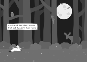 Read it's dark.  1 Page 10 in English