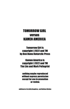 Read TOMORROW GIRL vs KAMEN AMERICA  1 Page 3 in English