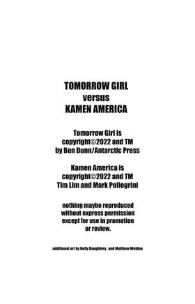 Read TOMORROW GIRL vs KAMEN AMERICA  1 Page 3 in English