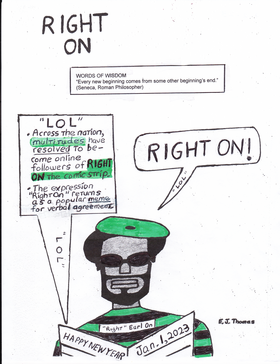 Read RIGHT ON the comic strip  3 Page 1 in English