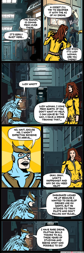 Read #2 DRONE HEROES - LUDY WOMAN XYNTHIAN MISSION ! English Version  1 Page 4 in English