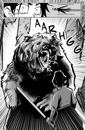 Read Red Riding Wolf  1 Page 4 in Spanish