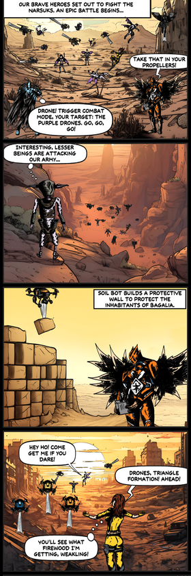 Read #4 DRONE HEROES: THE FURY OF BAGALIA - english version  1 Page 4 in English