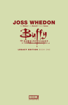 Read Buffy the Vampire Slayer (Legacy Edition)  1 Page 3 in English
