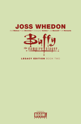 Read Buffy the Vampire Slayer (Legacy Edition)  2 Page 3 in English